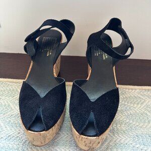Pedro Garcia Suede & Cork Platform – Size 39.5 EU / 9.5 U.S.